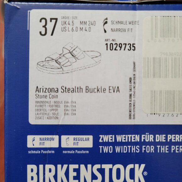 Birkenstock Women's Arizona Stealth Buckle EVA - Stone Coin - Picture 7 of 7